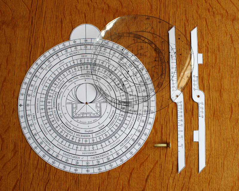 A cardboard model astrolabe