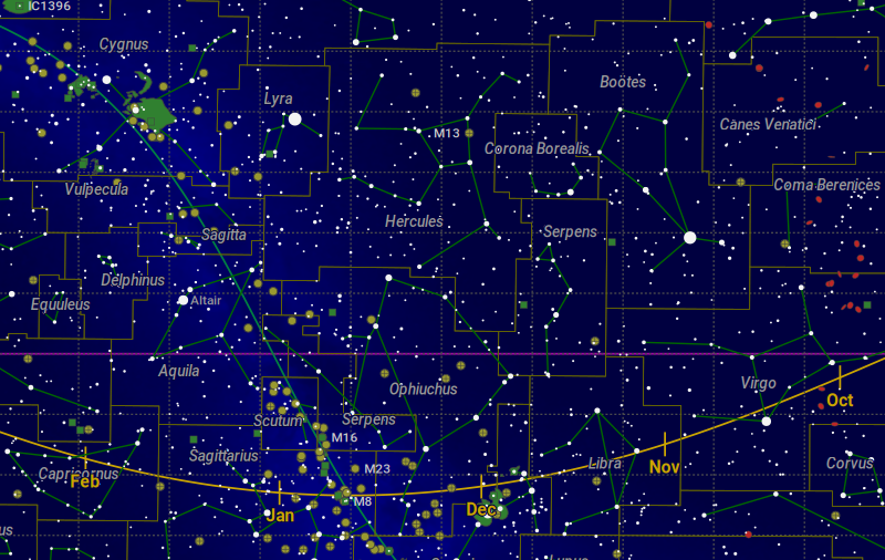 Map of the Constellations - In-The-Sky.org