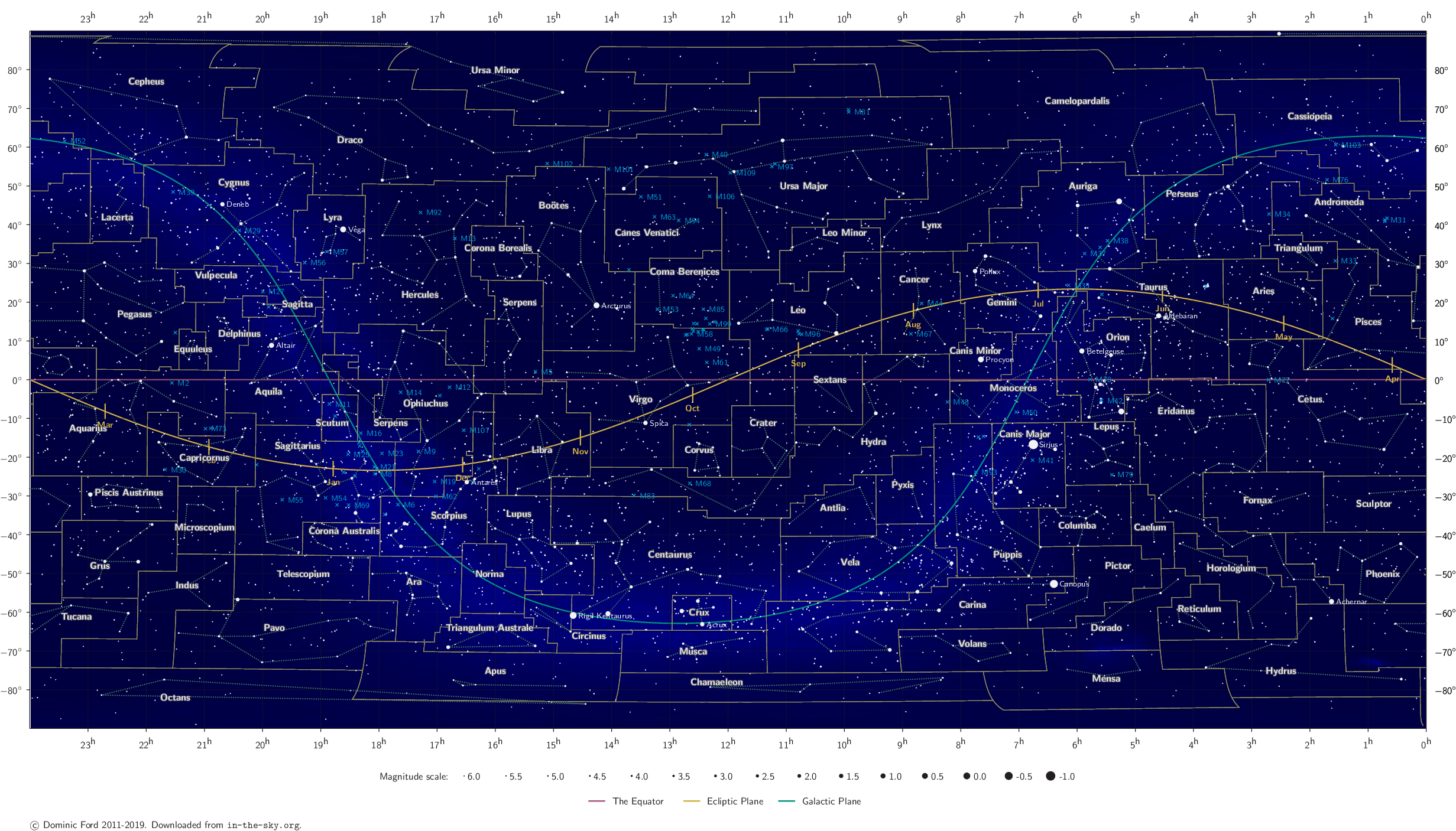 Constellations Map Equ110112 