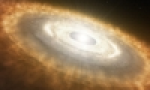 Artist's impression of a protoplanetary disk; © L. Calcada, ESO
