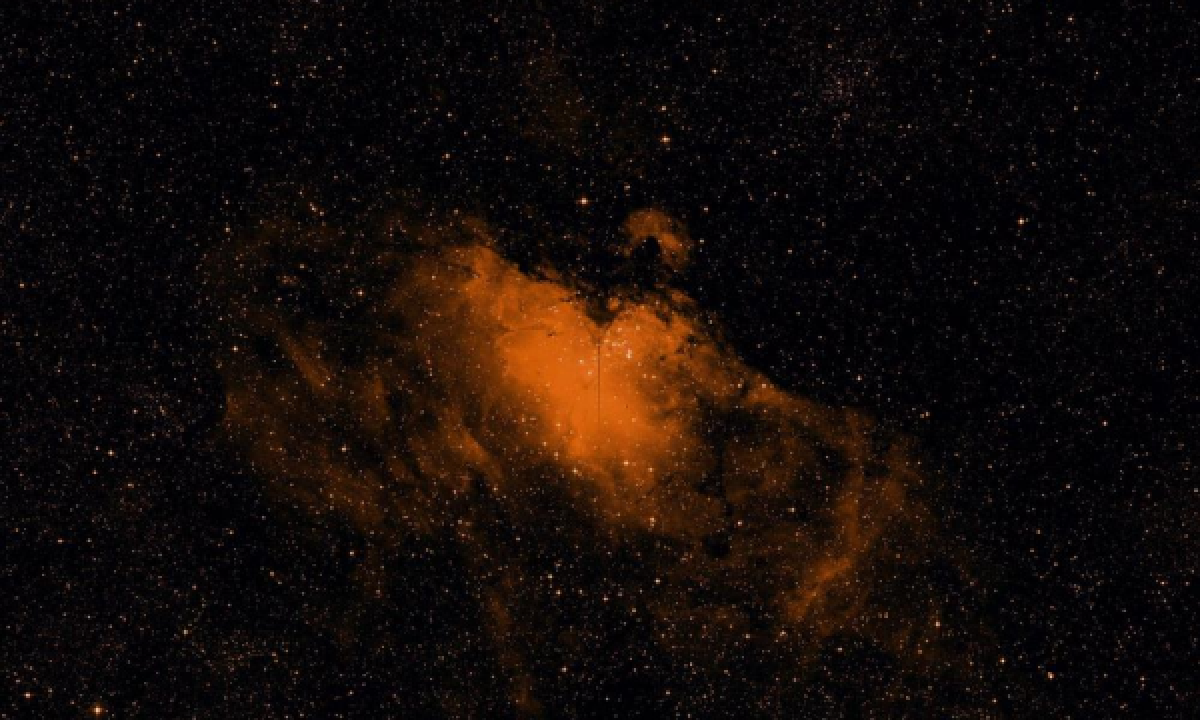 black and orange nebula