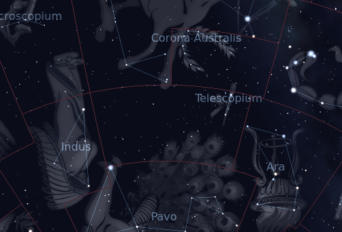 The Constellation Telescopium - In-The-Sky.org