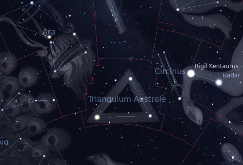 triangulum australe constellation